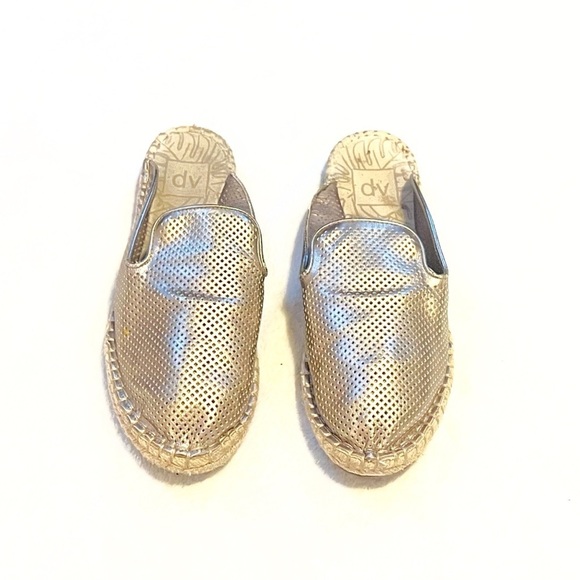 DV by Dolce Vita Elaine Rose Gold Espadrille Mules Slip On Flats Size 11 - Picture 1 of 6